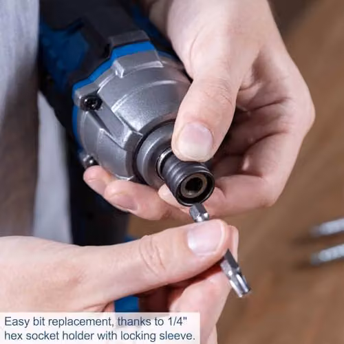 Scheppach C-ID180-X Cordless Impact Driver, 20V Blue, 180Nm Torque, 2800rpm, with LED Light and Belt Clip (Bare Tool) – 2
