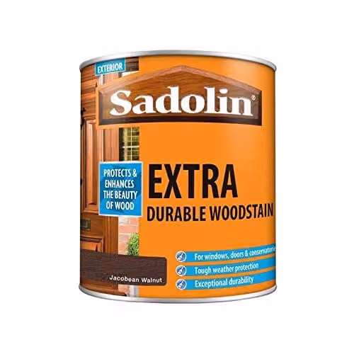 Sadolin Extra Durable Weatherproof Woodstain in Brown Walnut, 1L
