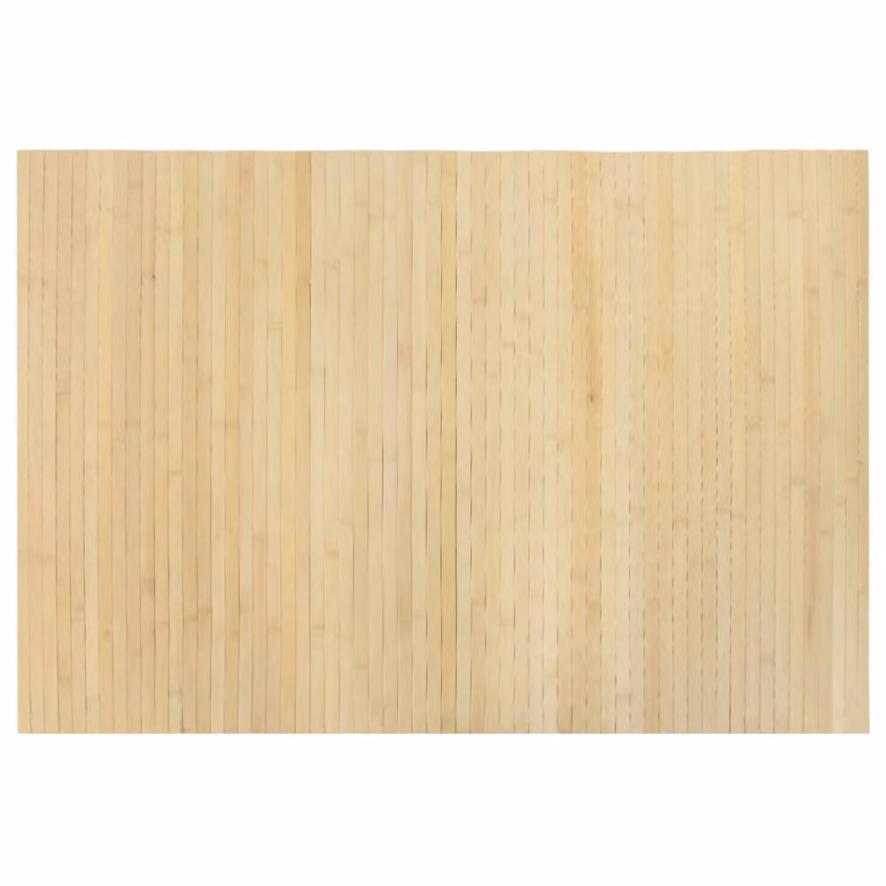 Berkfield Home Rectangular Striped Rug in Beige and Bamboo, W: 70 cm x L: 100 cm – 2
