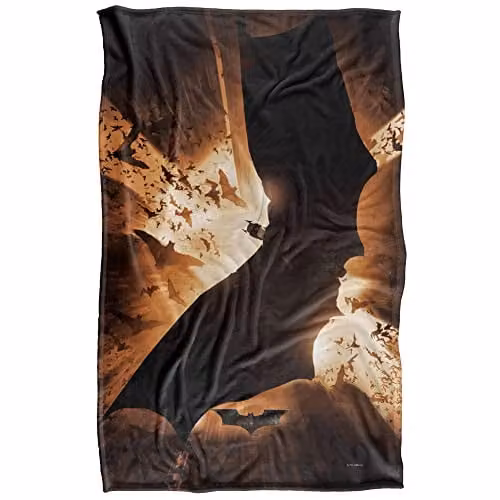 LOGOVISION Batman Begins Super Soft Fleece Throw Blanket, Multicolour, W: 91 cm, L: 147 cm