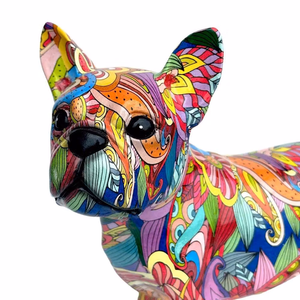 Animal Crackers Multicolour Floral French Bulldog Dog Figurine Tabletop Decoration – 2