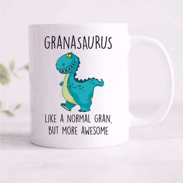60 Second Makeover Limited Granasaurus Ceramic Mug in White