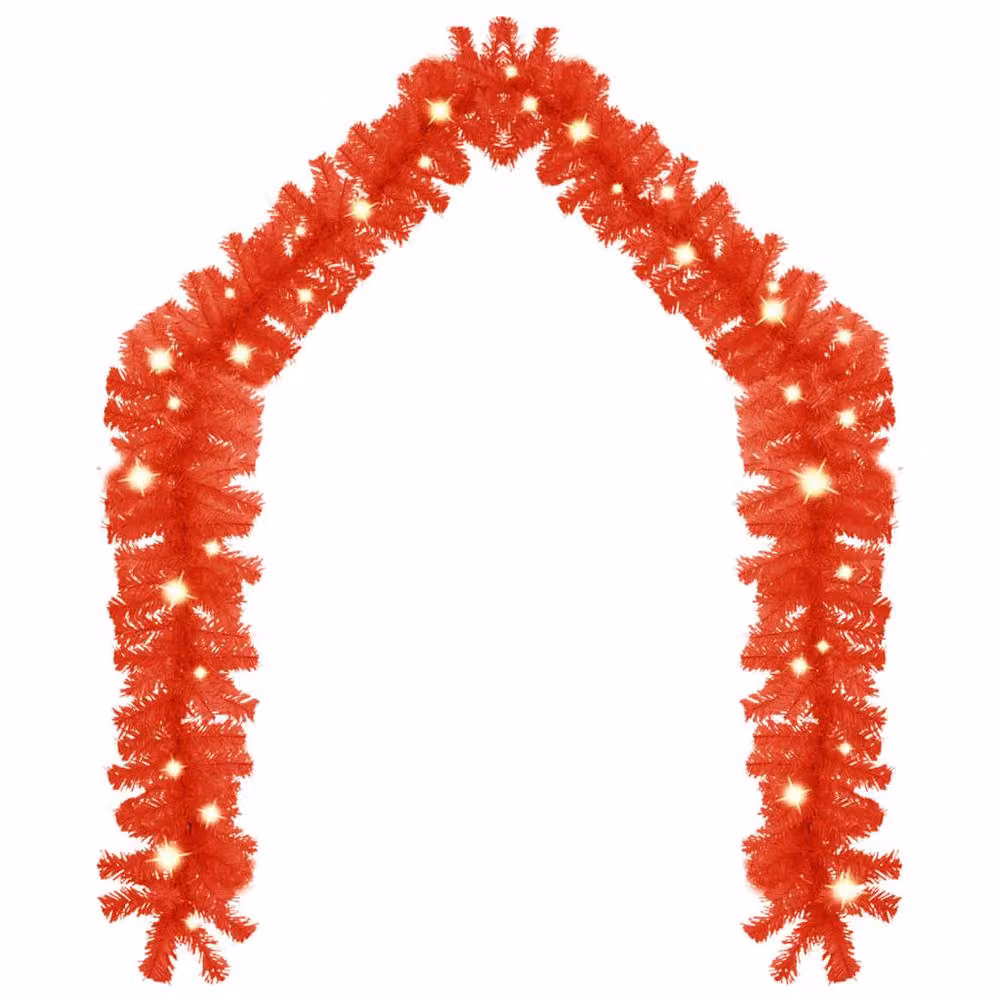 Berkfield Home Cosy Christmas Garland with Red LED Lights, 20 m – 3