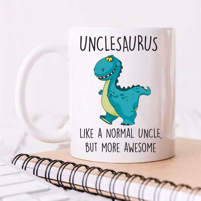 60 Second Makeover Limited Unclesaurus White Ceramic Mug