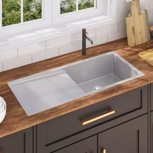 vidaXL Handmade Stainless Steel Kitchen Sink in Silver – 2