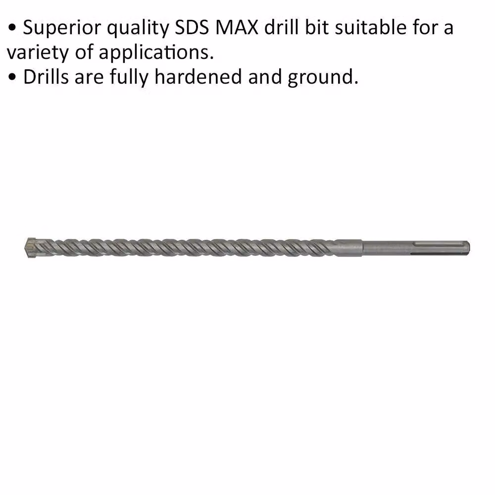 Loops SDS Max Masonry Drill Bit, Silver, Diameter: 24 mm, Length: 520 mm – 2