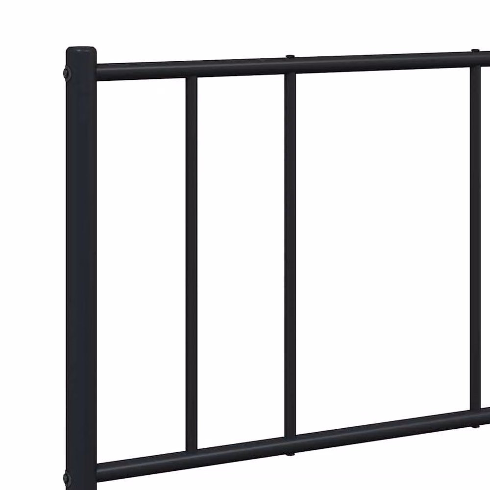 Berkfield Home Metal Bed Frame with Headboard and Footboard, Black, W/D/H: 140 x 190 x 90 cm – 4