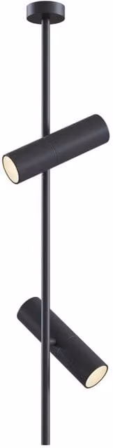 Netlighting Elti Black 2-Light Adjustable Ceiling Spotlight Pendant Lamp with GU10 Sockets – 1