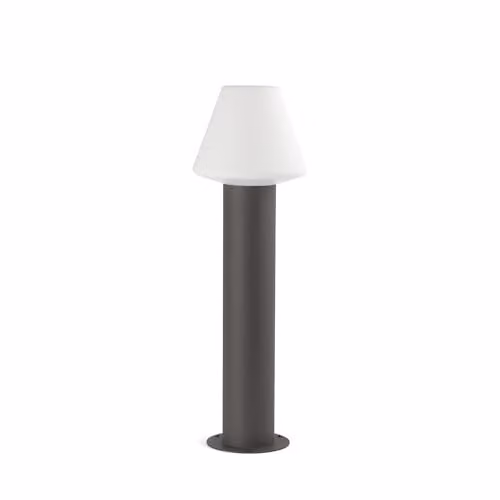 Netlighting Mistu Grey Outdoor Bollard Garden Floor Light with E27 Socket and IP44 Rating