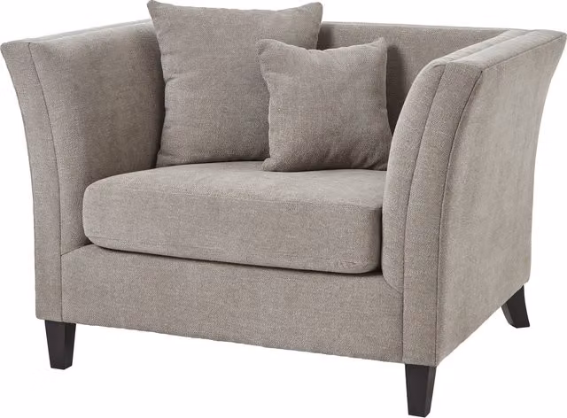 KDMK Vesper Cushion Back Snuggle Chair in Grey