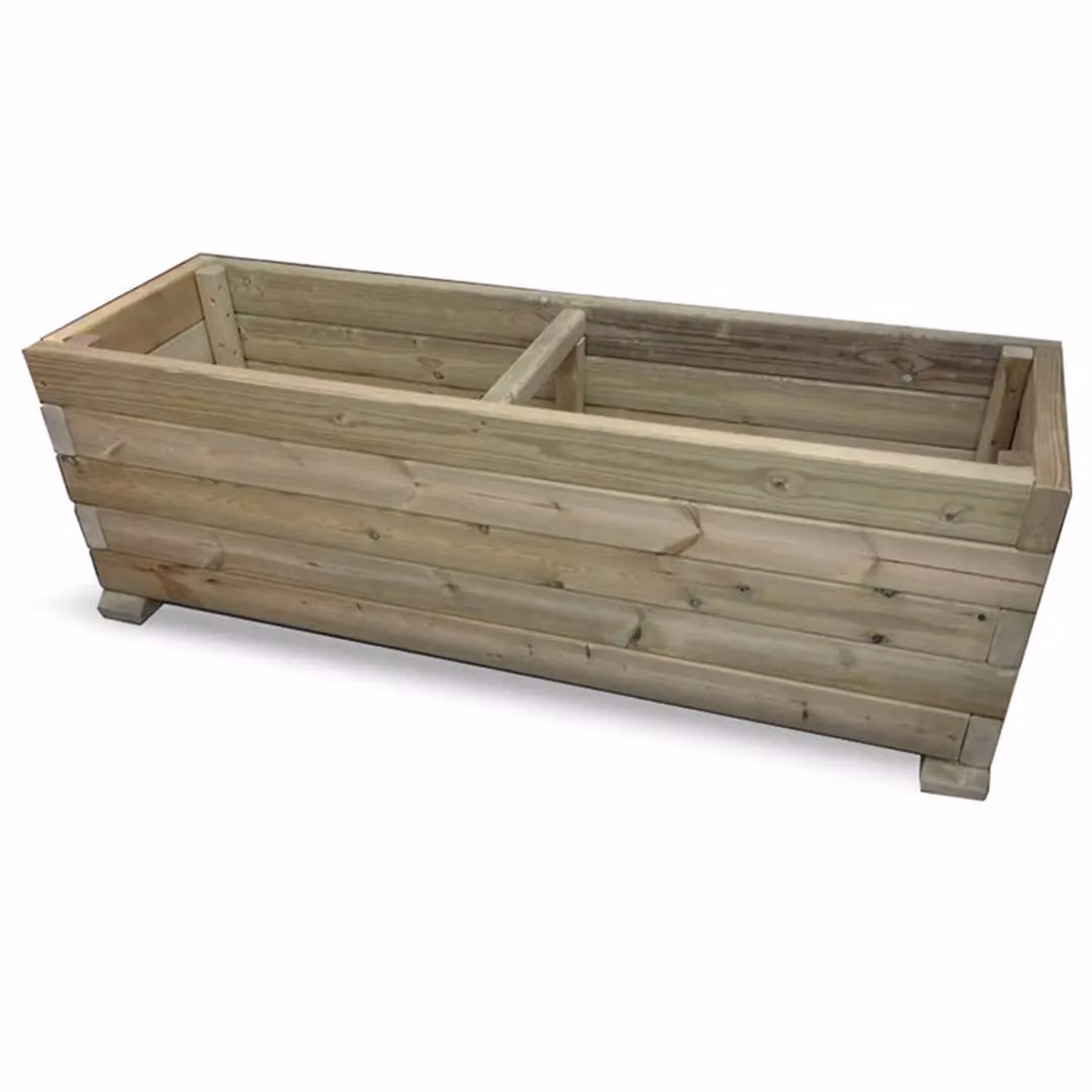 Churnet Valley Garden Furniture Ltd Multi Pack of 2 Super Heavy Duty Vegetable Trough Planters, Brown, W: 180 cm – 2