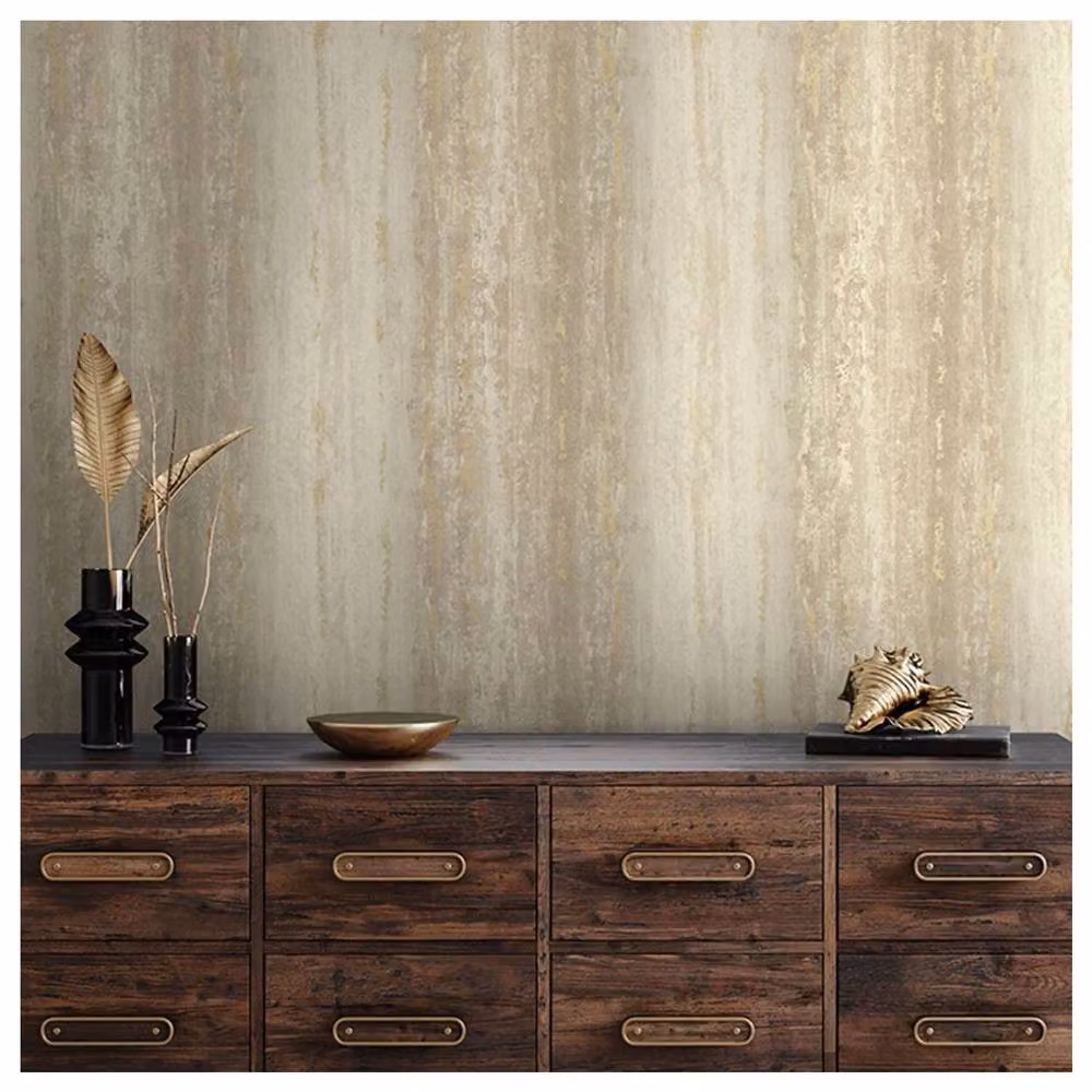 Holden Décor Distressed Stripes Textured Wallpaper in Beige – 2