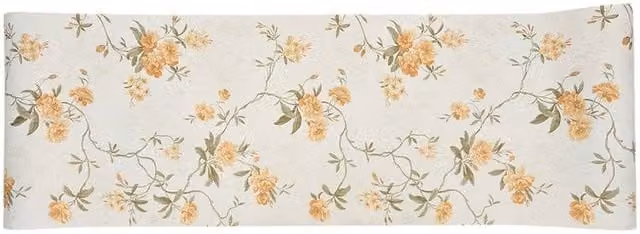 Living and Home Floral Botanical Cottage Style Wallpaper in Beige and Multicolour