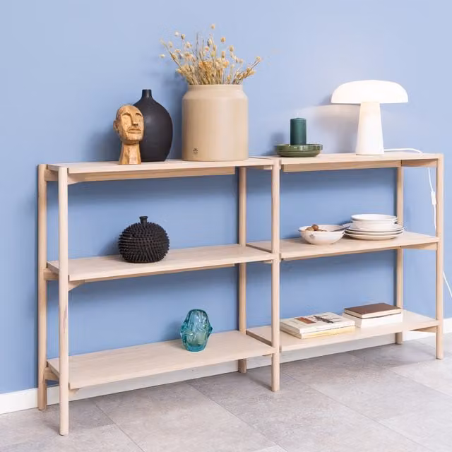 Furniture To Go Braidwood Bookcase with 4 Shelves in White Oak Veneer