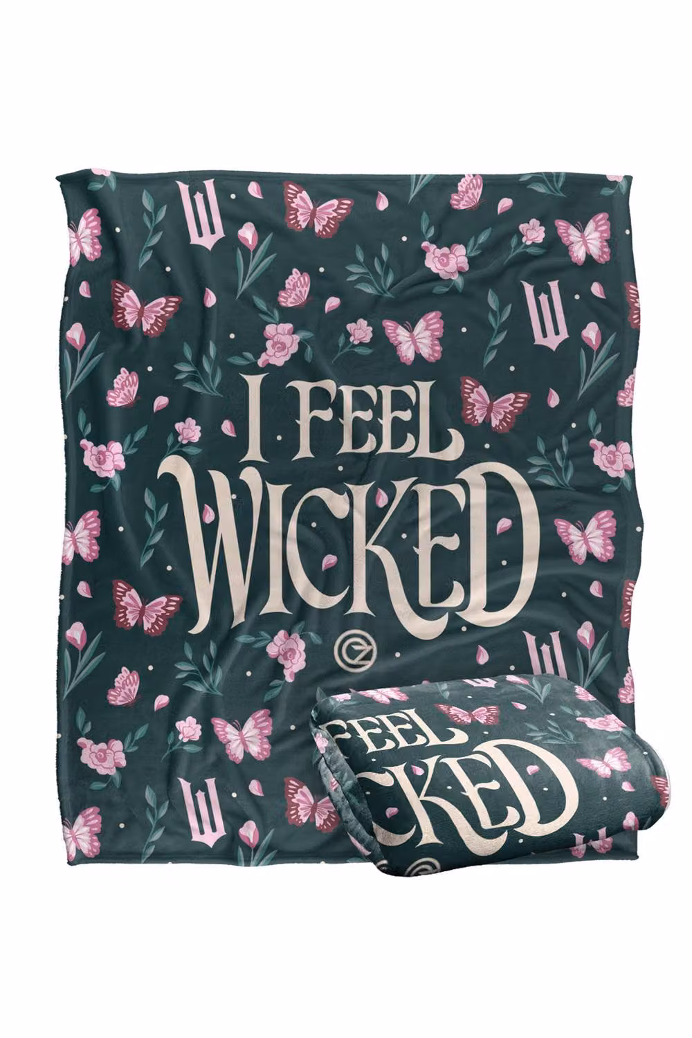 Wicked Floral Butterfly Fleece Throw Blanket, Multicolour and White, W/D/H: 152 x 127 cm – 2