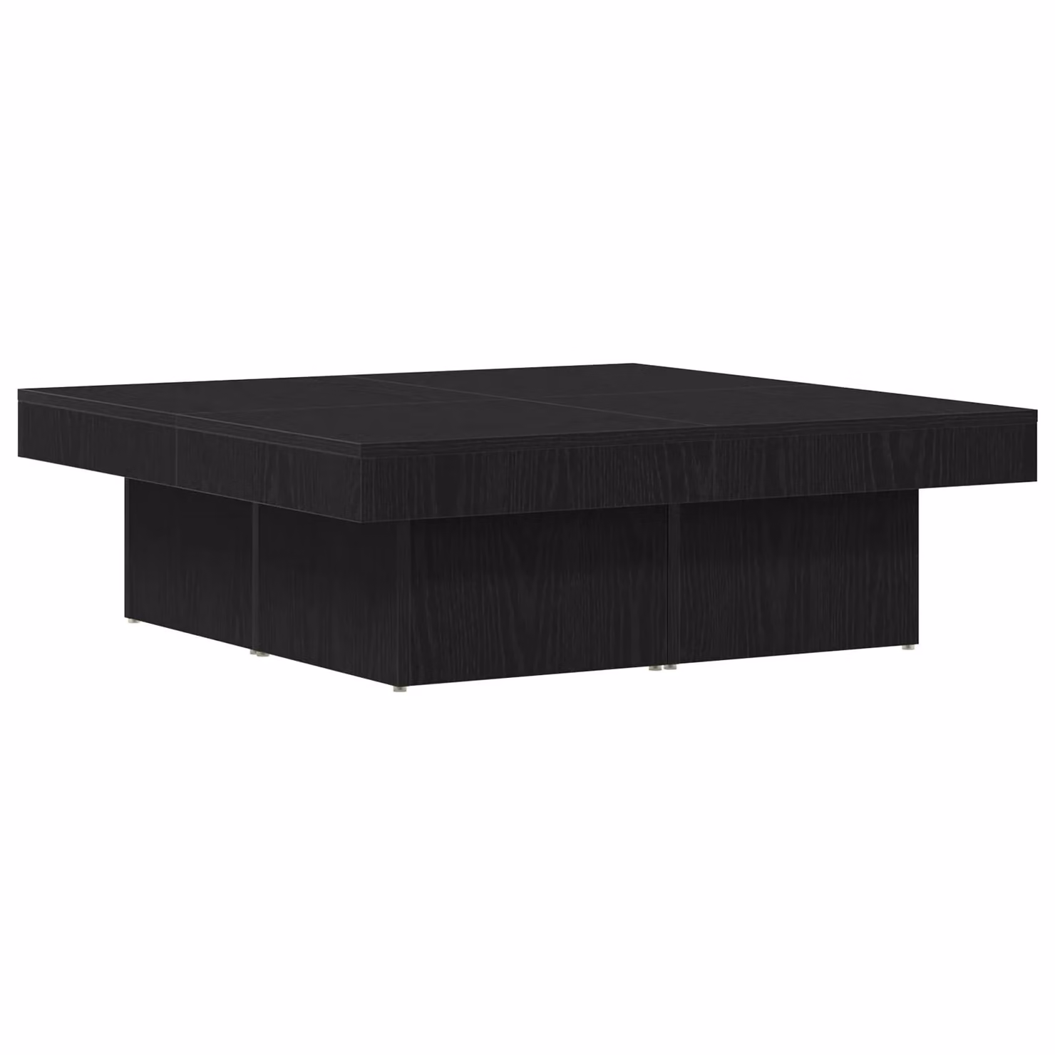 Berkfield Home Black Oak Coffee Table, W/D/H: 90 x 90 x 28 cm – 2