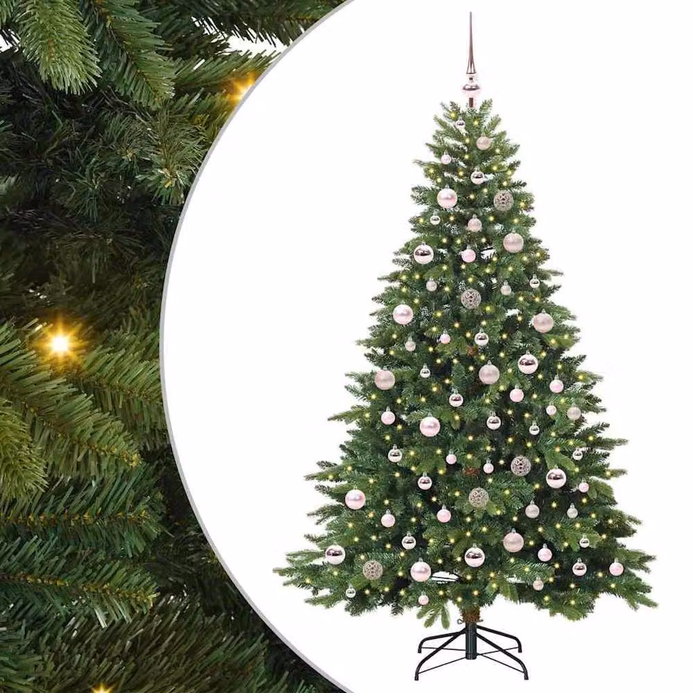 Berkfield Home Beautiful Artificial Green Christmas Tree with 300 Warm White LEDs, Height: 180 cm – 3