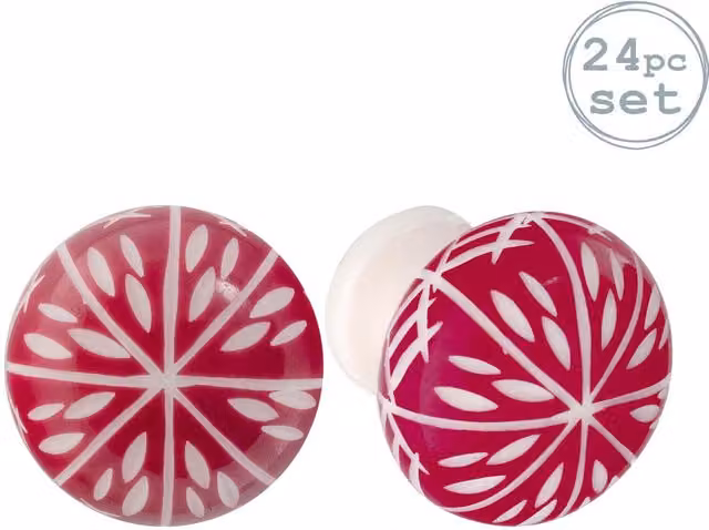 Nicola Spring Polished Resin Cupboard and Drawer Knobs, Purple, Pack of 24 – 1