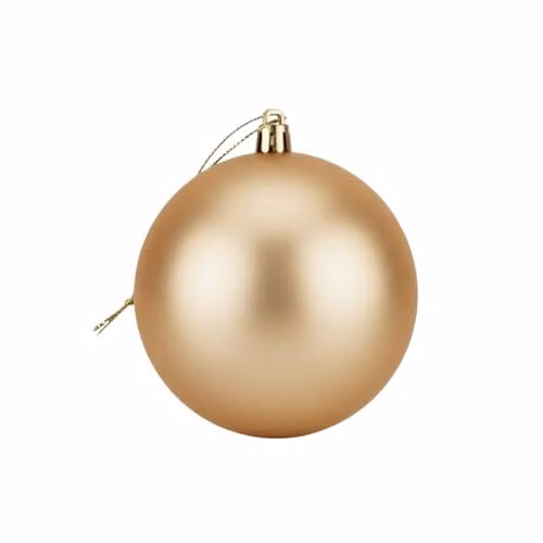 SHATCHI Gold Matt Finish Shatterproof Round Christmas Bauble, Diameter: 25 cm – 1