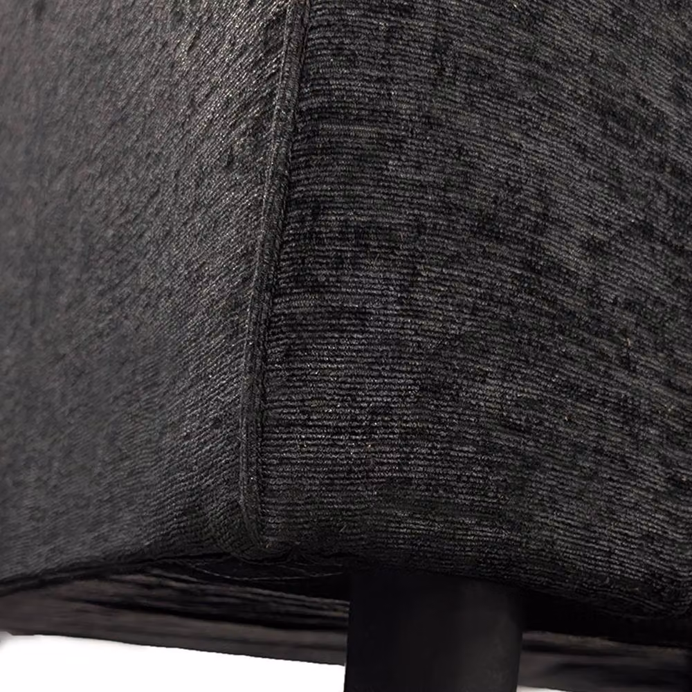 Furnishings For Less UK Zina 3-4 Seater L-Shaped Corner Sofa in Black Chenille Fabric, Left Hand Facing – 3