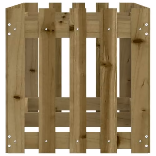 vidaXL Brown Wooden Garden Raised Bed with Fence Design, W/D/H: 150 x 50 x 50 cm – 4