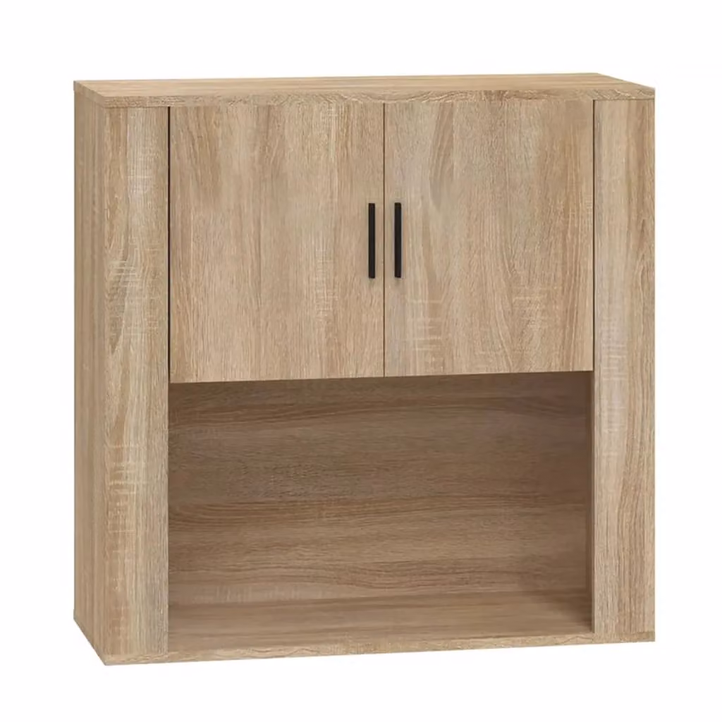 Berkfield Home Sonoma Oak Wall Cabinet in Beige, W/D/H: 80 x 33 x 80 cm – 2