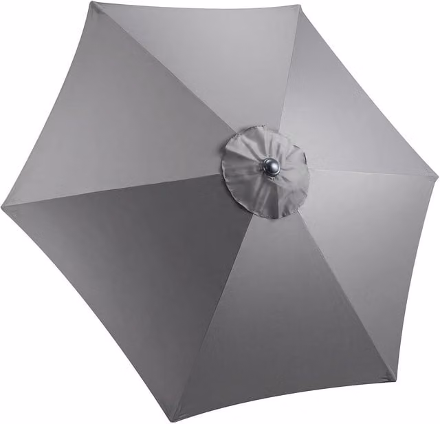 Christow Replacement Parasol Canopy, 2.4m, Grey Polyester with UPF 50+ Protection – 1