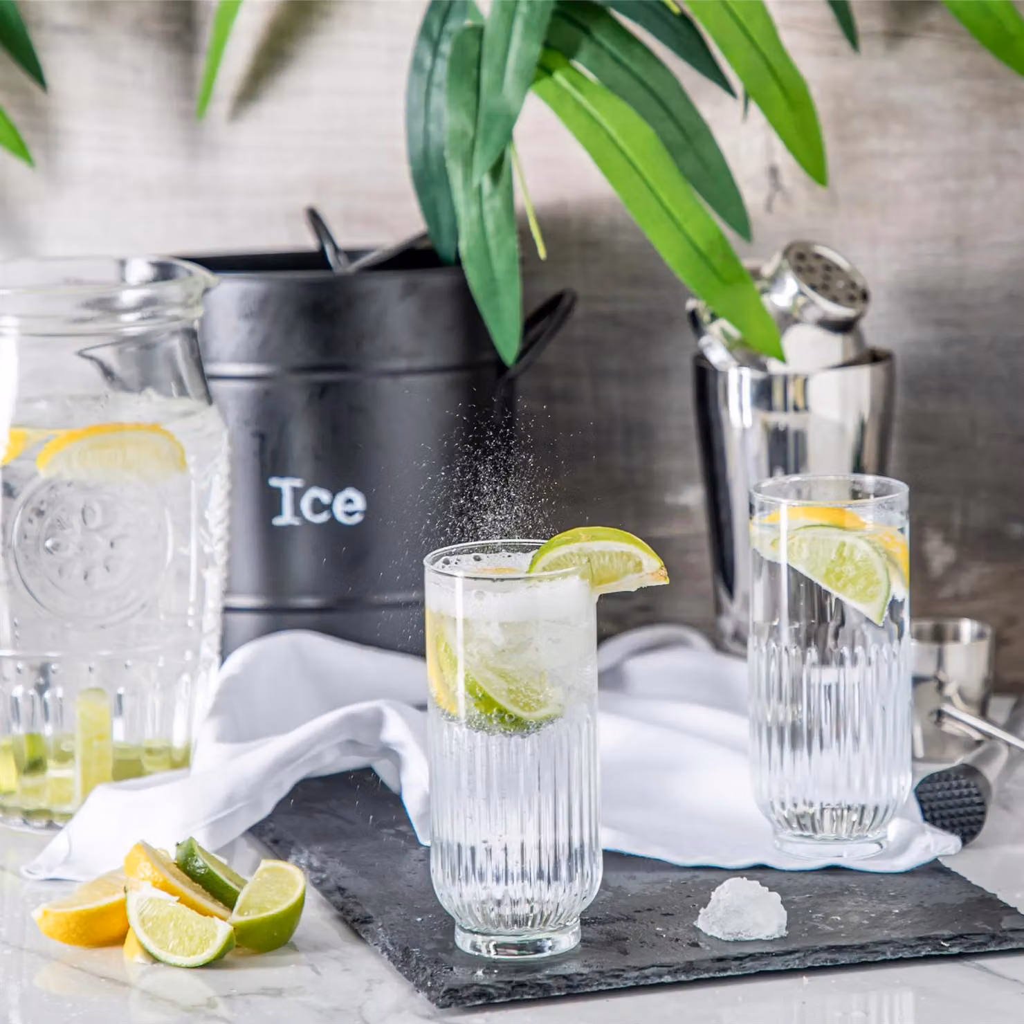 LAV Tokyo Geometric Glass Tumblers, Clear, 395ml, Pack of 12 – 2