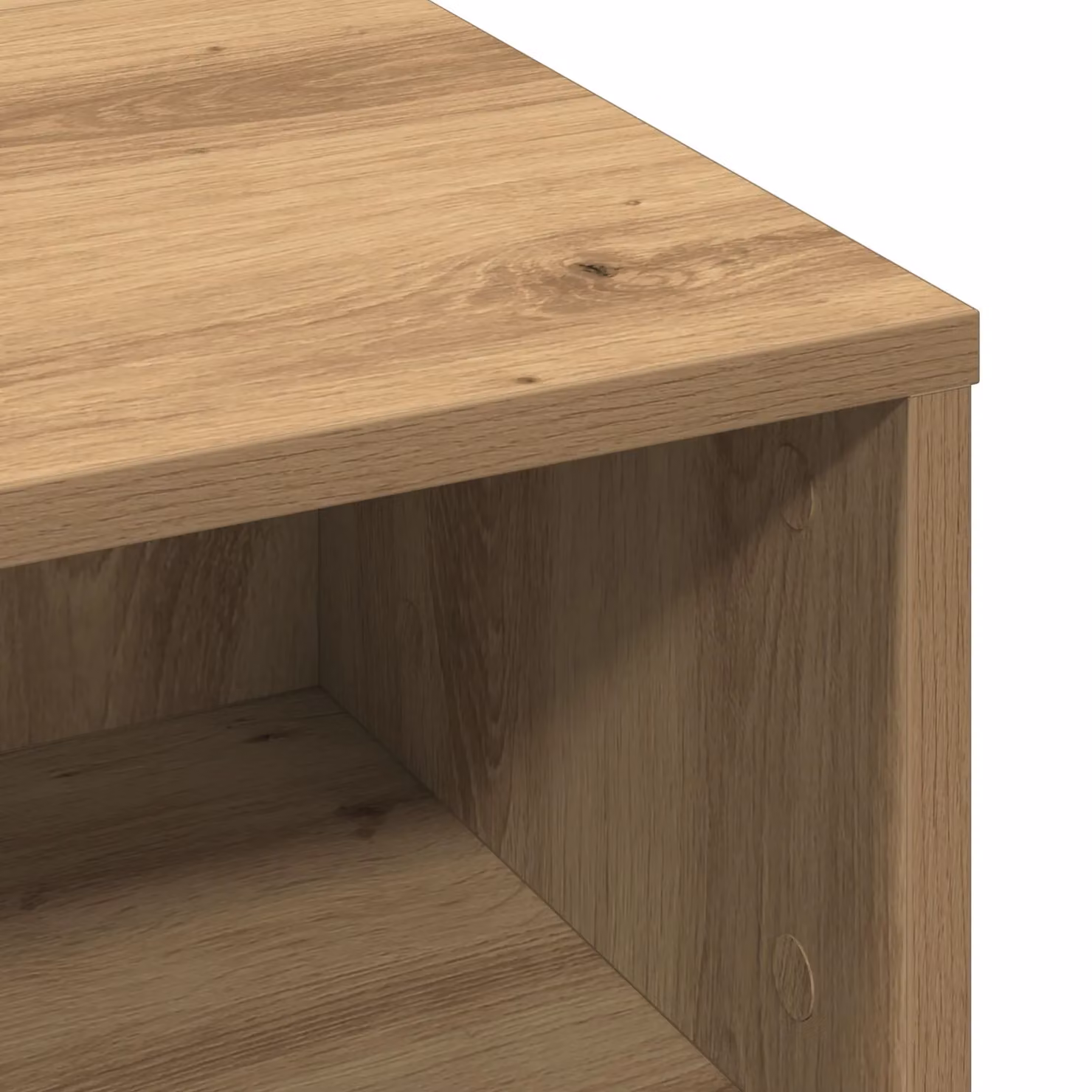 Berkfield Home Artisan Oak Coffee Table in Brown, W/D/H: 60 x 60 x 30 cm – 3