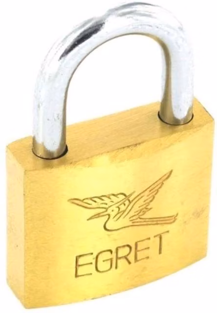 Securit Egret Brass Cylinder Padlock in Gold and Silver