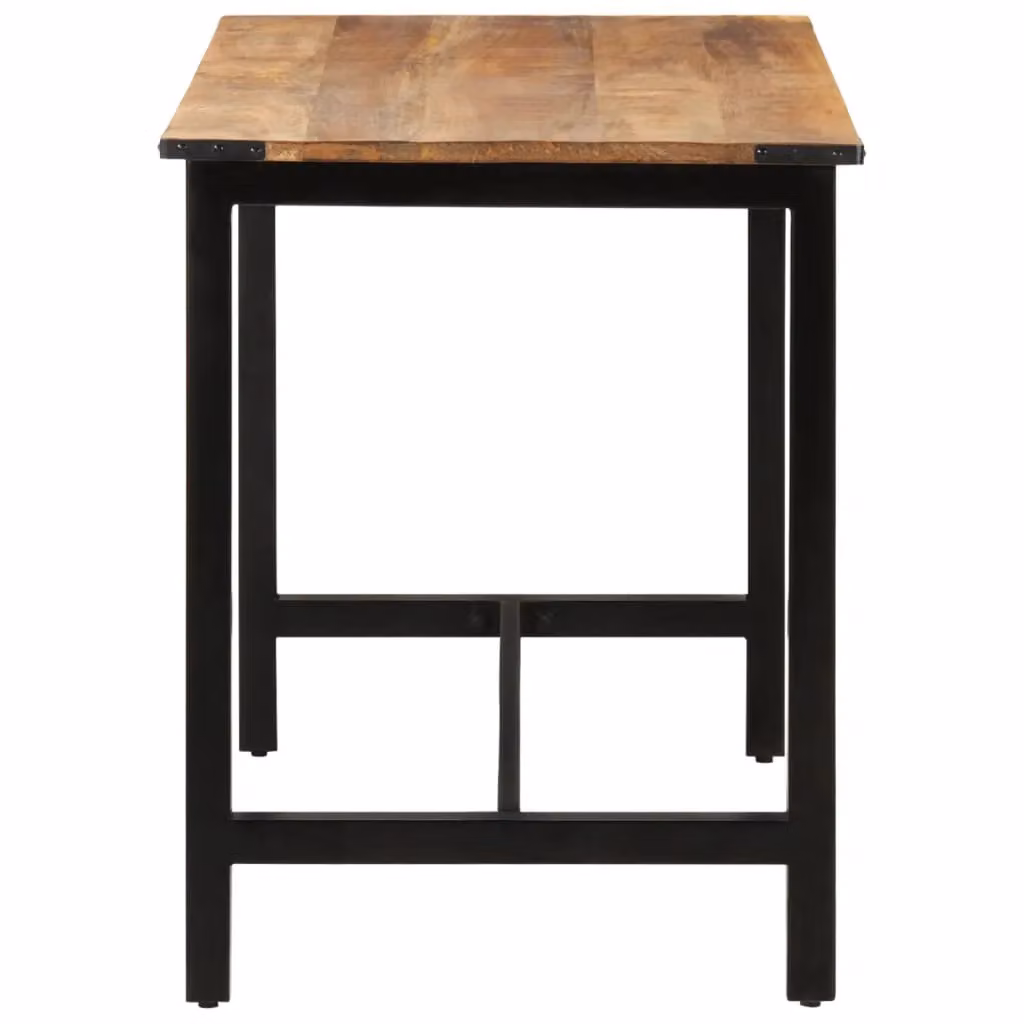Berkfield Home Rectangular Mango Wood Dining Table in Brown, W/D/H: 110 x 60 x 76 cm – 3