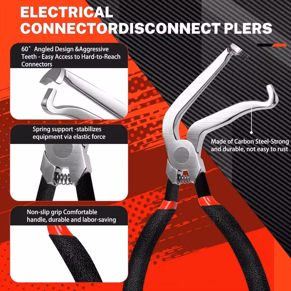 Nordara 3-Piece Car Electrical Disconnect Pliers Connector Repair Tool Set in Black – 3