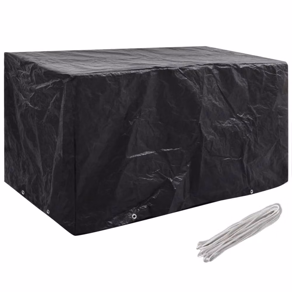 Berkfield Home Durable Garden Furniture Covers, 2 Pack, Black, W/D/H: 180 x 70 x 90 cm – 3