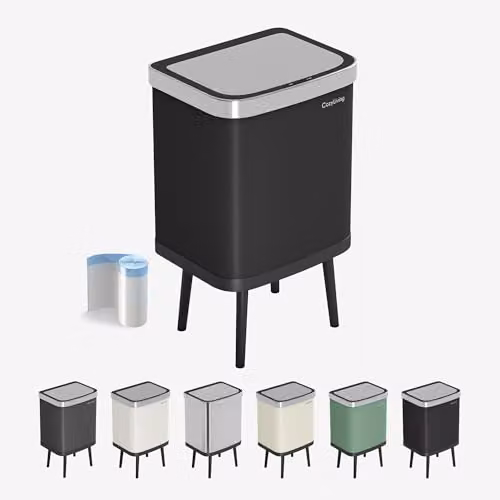 MCC Direct Smart Sensor Motion Activated Kitchen Waste Bin, Black, 35L