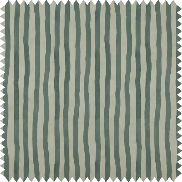 House of Hackney Artist's Stripe Recycled Performance Fabric in White and Green