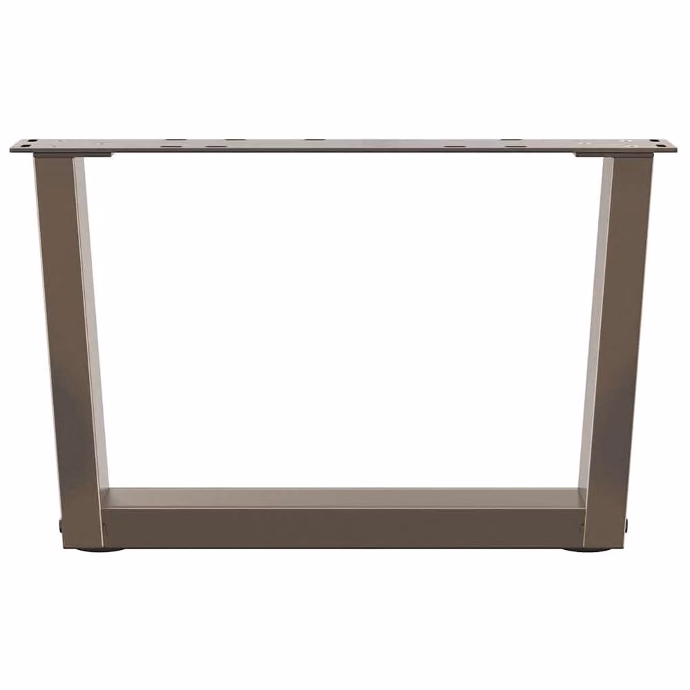 Berkfield Home Modern V-Shape Dining Table Legs, 2 Pieces, Brown Steel – 3