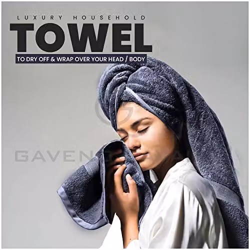 GAVENO CAVAILIA 10 Piece Egyptian Cotton Towel Set in Blue – 7