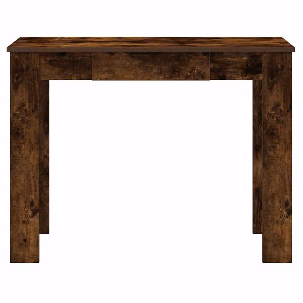 Berkfield Home Smoked Oak Writing Desk in Brown, W/D/H: 100 x 45 x 75 cm – 4