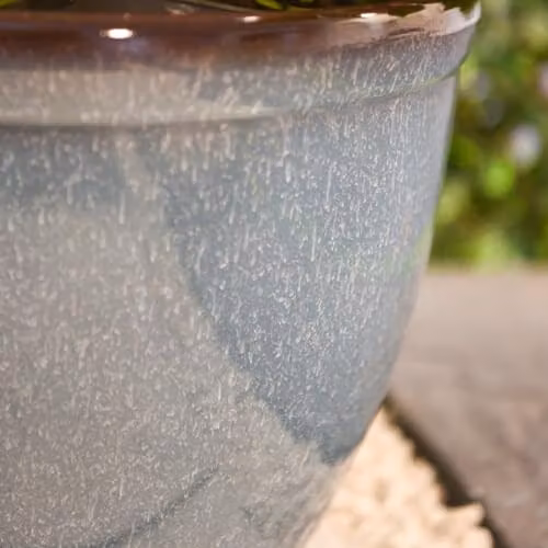 Garden Gear Blue Glazed Effect Bell Shape Planter, Height: 34 cm – 4