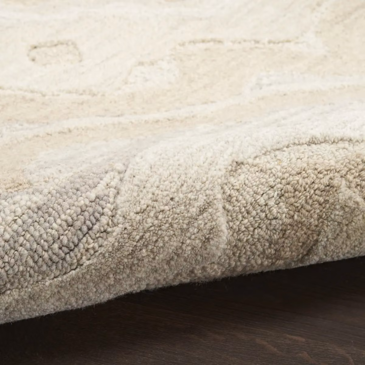 The Rug Shop UK Beige Handmade Wool and Cotton Modern Abstract Area Rug W: 250 cm, D: 350 cm – 3