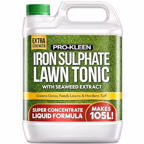 Pro-Kleen Lawn Tonic Liquid Iron Sulphate Ferrous Conditioner and Fertiliser, 5 Litres