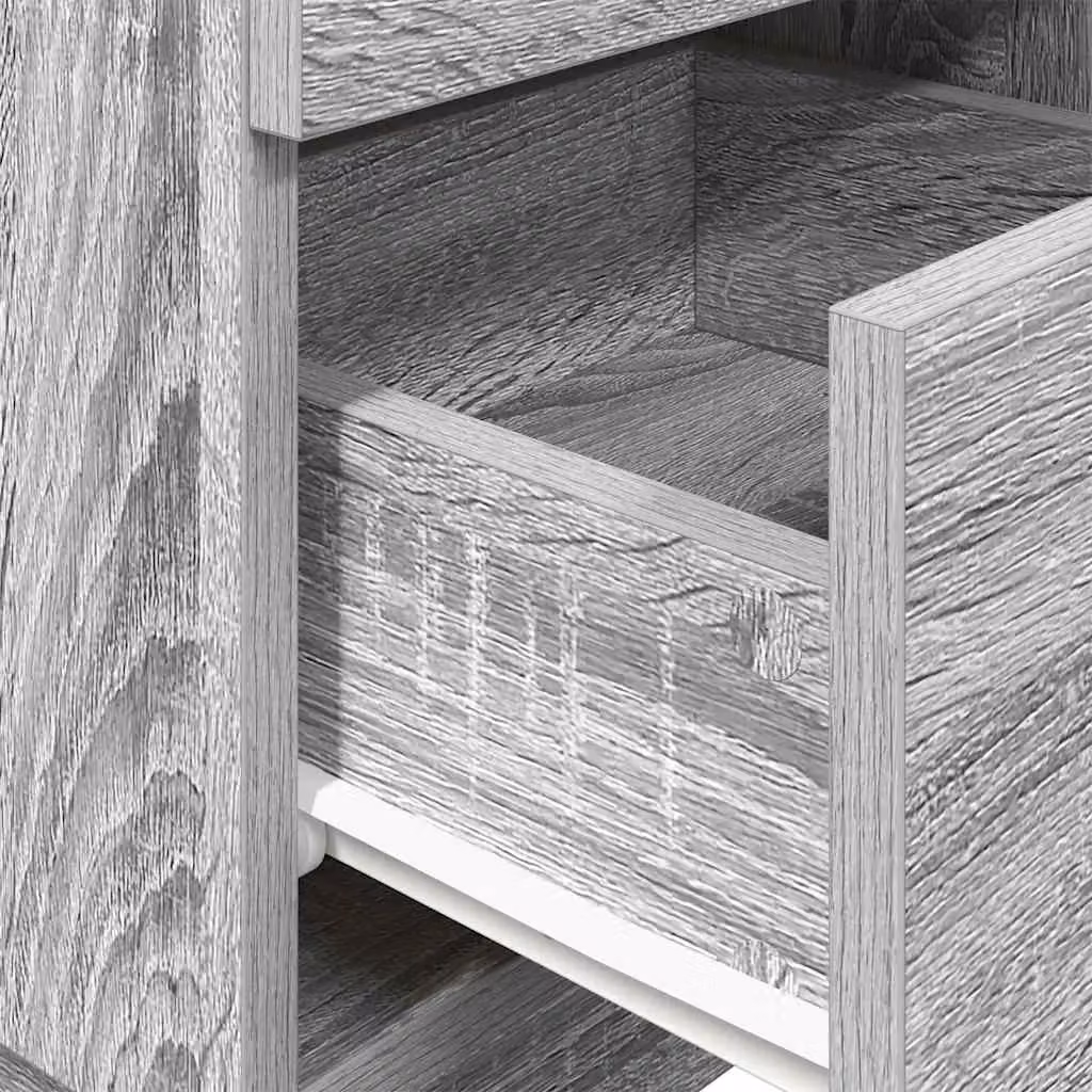 Berkfield Home Bedside Cabinet with 2 Drawers in Grey Sonoma, W/D/H: 36 x 36 x 68 cm – 2