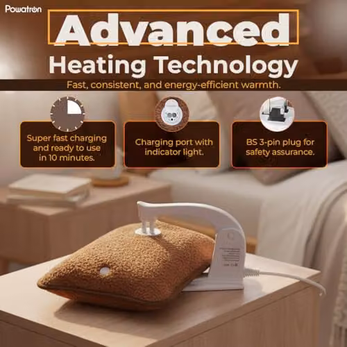 Marco Paul Rechargeable Electric Hot Water Bottle in Brown – 10