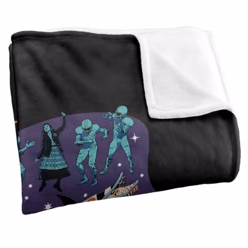 LOGOVISION Beetlejuice Haunted House Party Super Soft Fleece Throw Blanket, Multicolour, W/D/H: 91 x 147 cm – 2