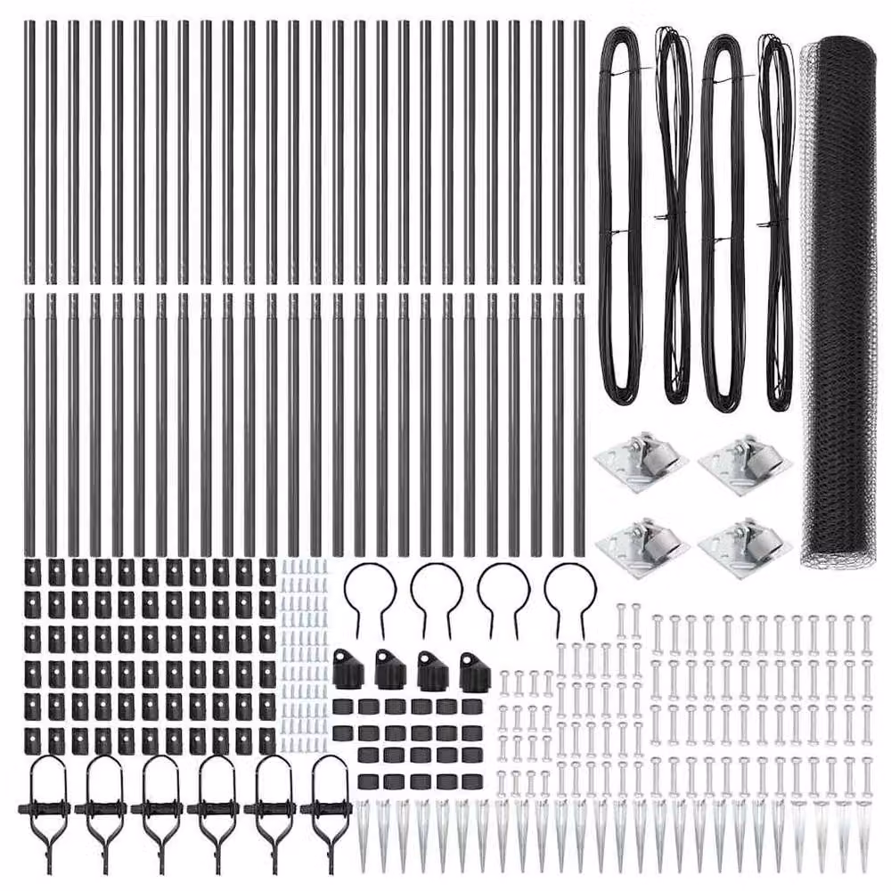 Berkfield Home Hexagon Steel Fence, Grey, H: 140 cm x W: 50 m – 3