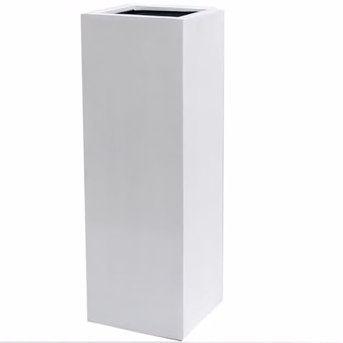 Primrose White Polystone Tall Square Planter, Height: 100 cm