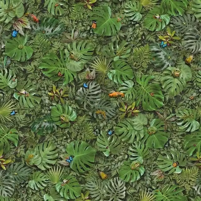 Vinyl Flooring UK 3D Koi Pond Effect Anti Slip Sheet Vinyl Flooring in Dark Green, Thickness: 2.5 mm, W: 200 cm, L: 300 cm – 1