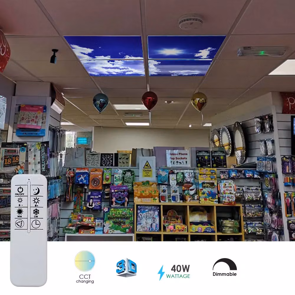 ENER-J Colour Changing Sky Cloud LED Panels, Pack of 4, White, Diameter: 25 cm, Height: 19 cm – 2