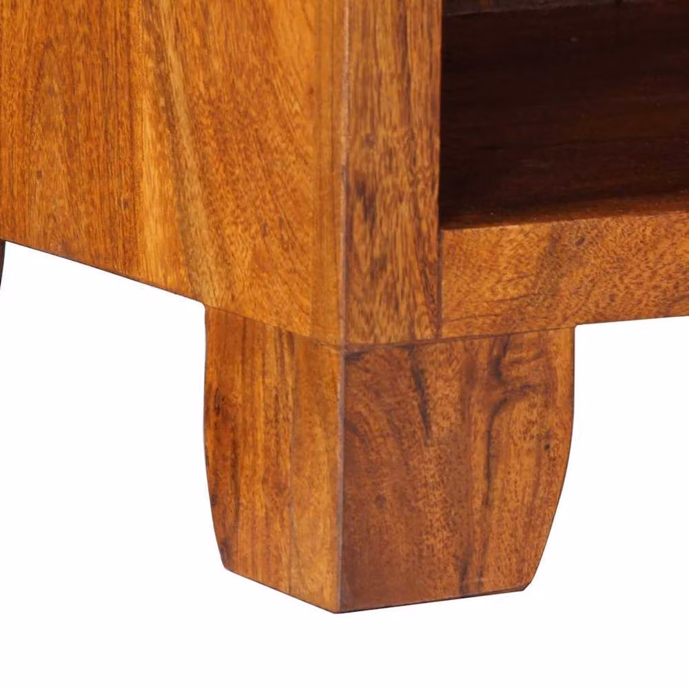 Berkfield Home Acacia Wood Bedside Cabinet in Brown, W/D/H: 40 x 35 x 45 cm – 5