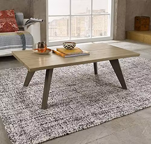 Bentley Designs Cadell Aged Oak Coffee Table, Brown, W/D/H: 70 x 70 x 40 cm